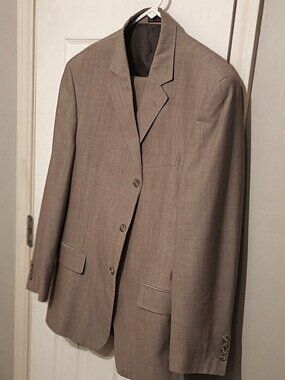 Lineage Men Light Tan 2 Piece Suit  43R